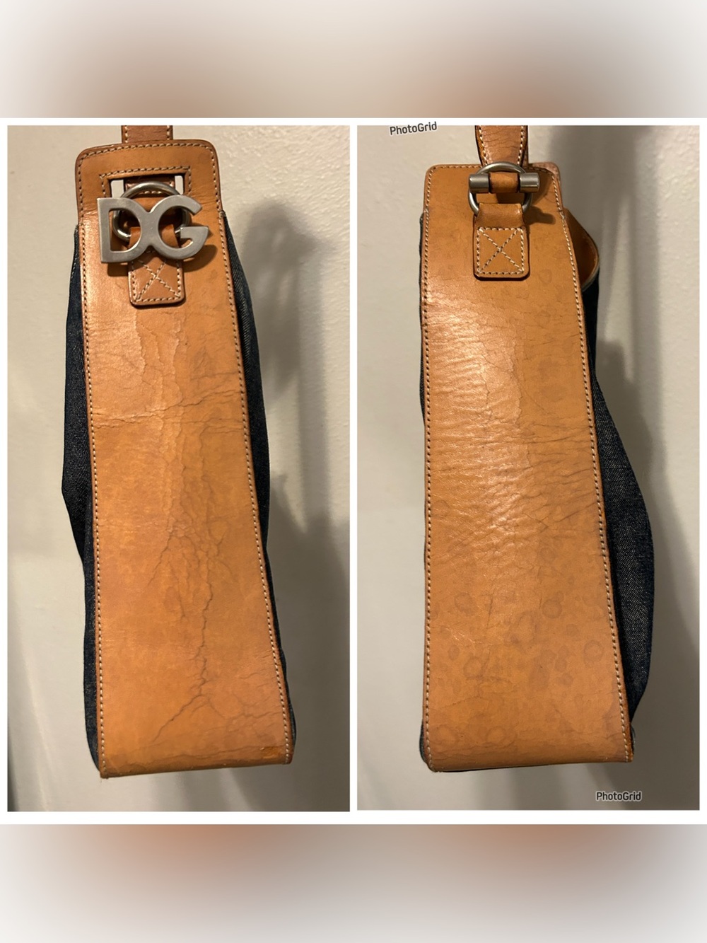 DOLCE & GABBANA Denim & Leather Slouchy Hobo Shoulder Bag VTG Y2K - Picture 16 of 16
